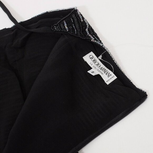 Giorgio Armani dress US 8 beaded embellished silver beads sequins - Picture 3 of 12